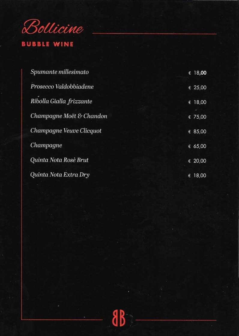 Menu di Brigitte Bistrot & Cafè e Pizzeria 