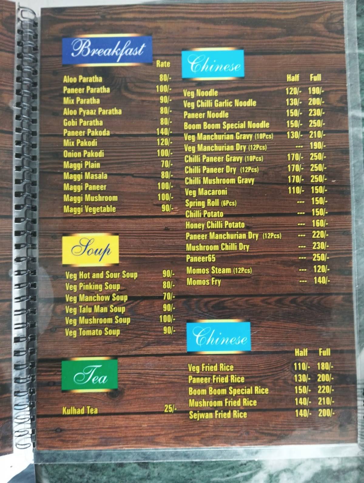 Brij ki rasoi menu