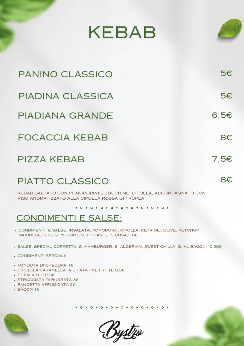 Menu di Bystro 
