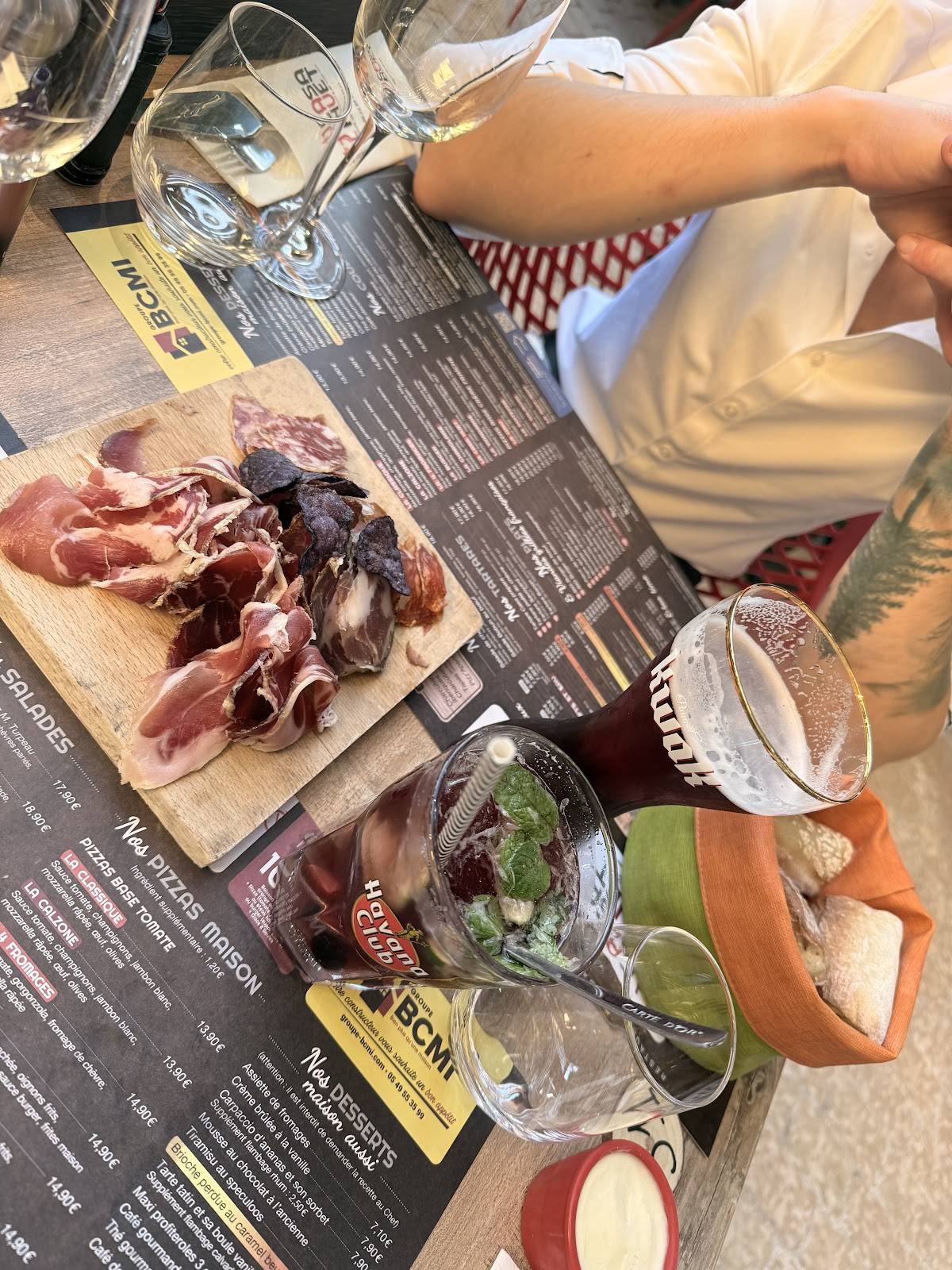 Menu de Casa Huet Saint Benoît Poitiers