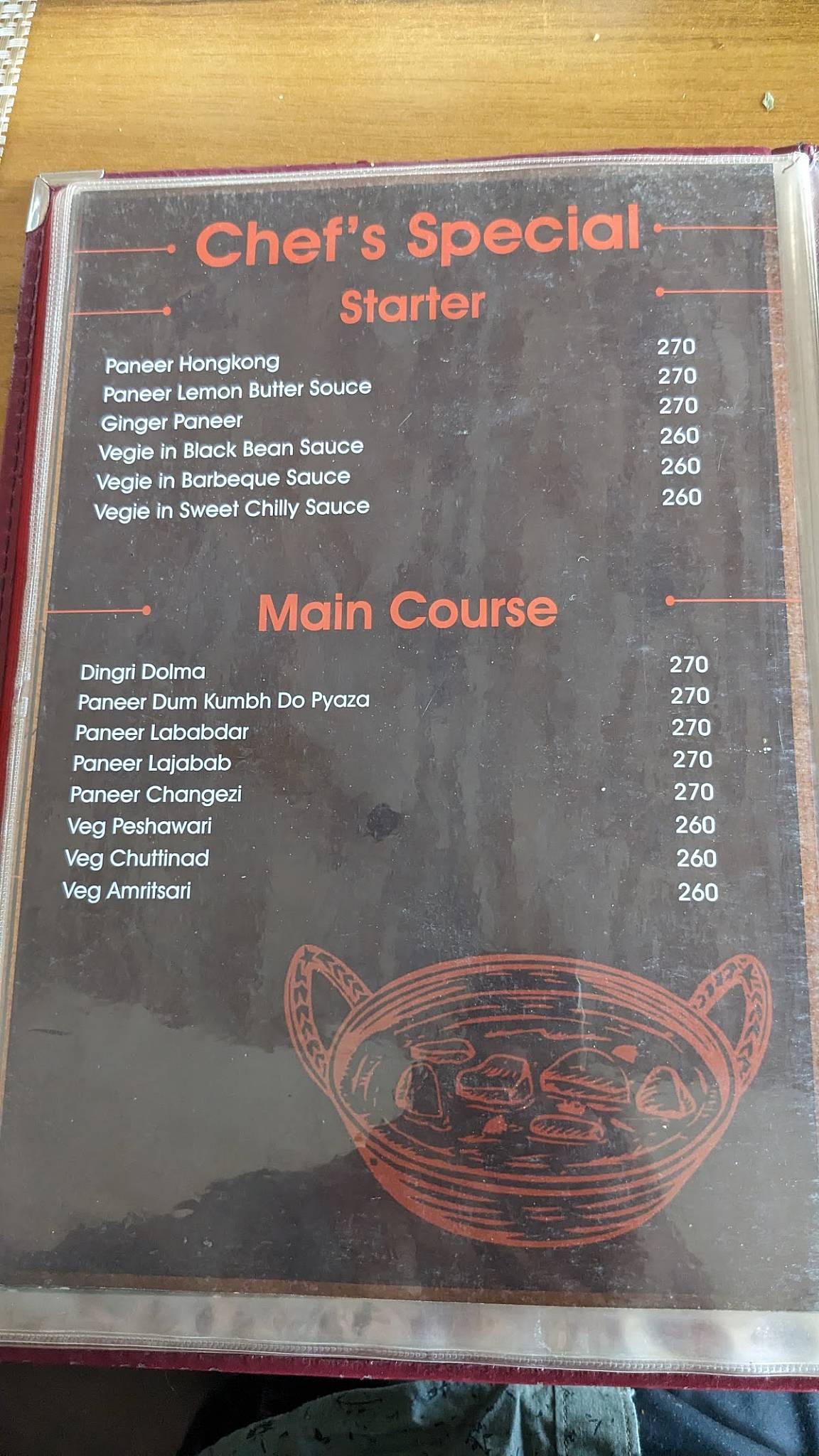 Cafe' 24 Veg Restaurant menu