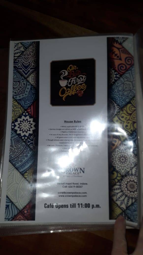 Cafe Bakewell menu