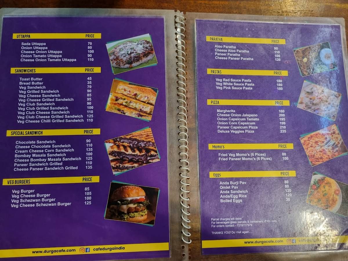 Cafe Durga - Hadapsar menu