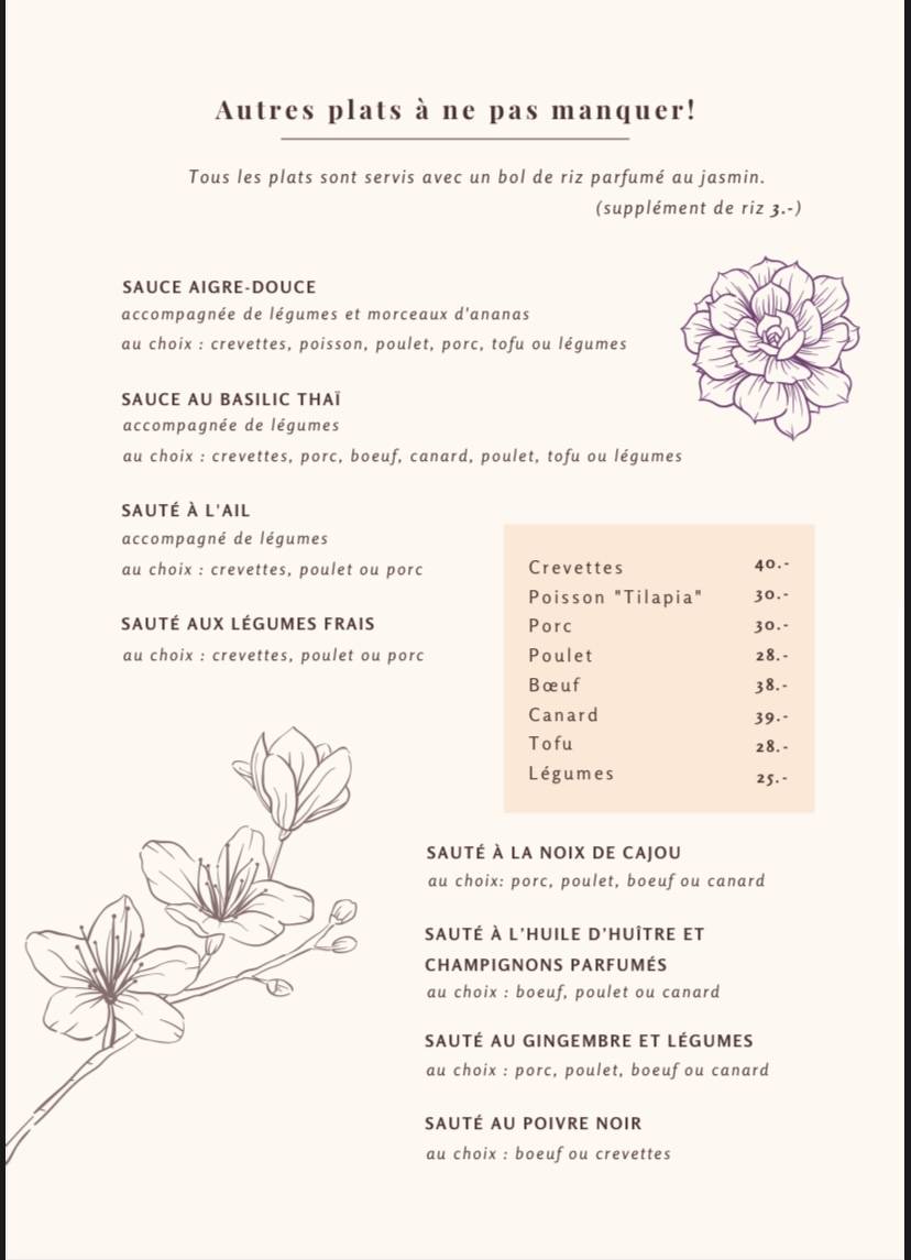 Menu di Café du Soleil 