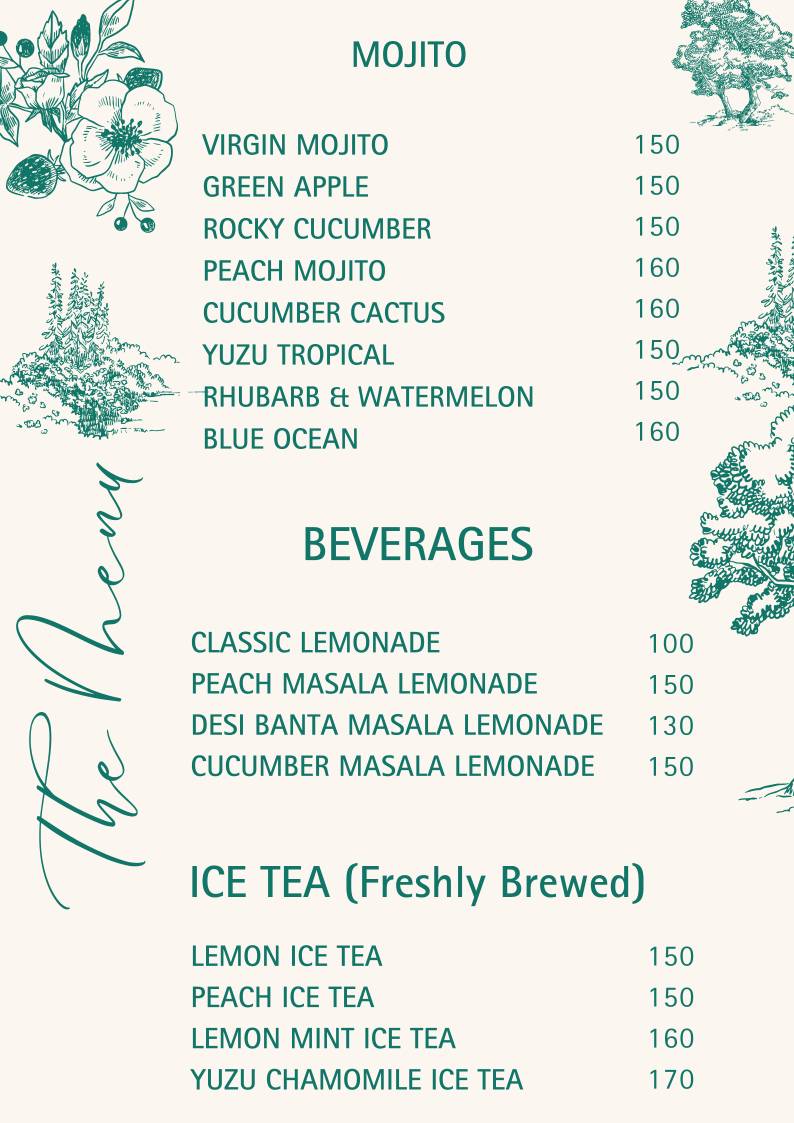 California Cake Cafe menu