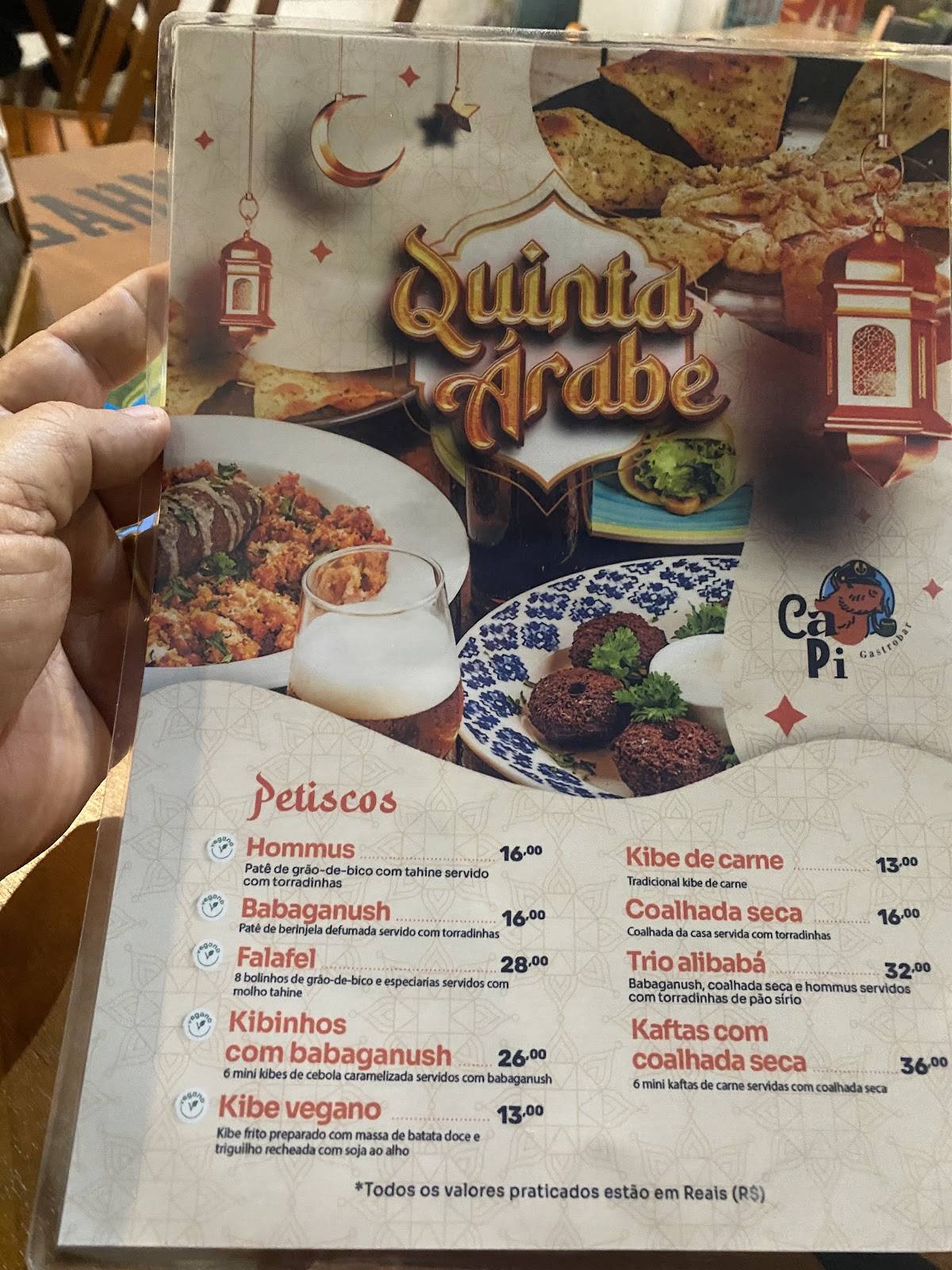Capi Gastrobar cardápio