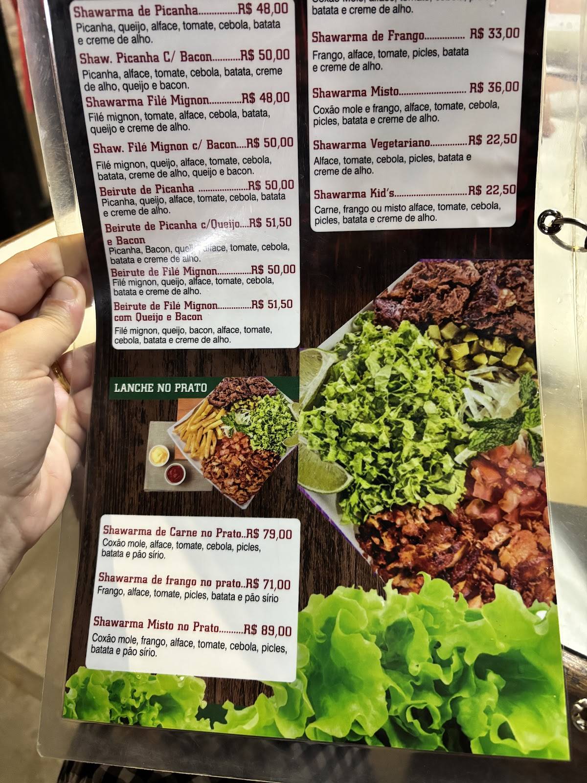 Casa do Shawarma cardápio