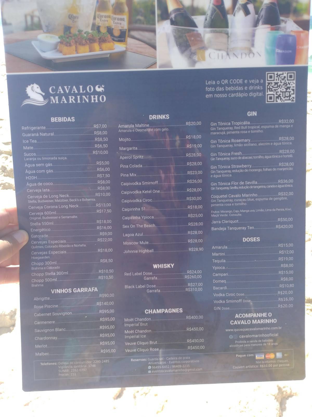 Menu Em Cavalo Marinho Beach Club Rio De Janeiro Ilha 1