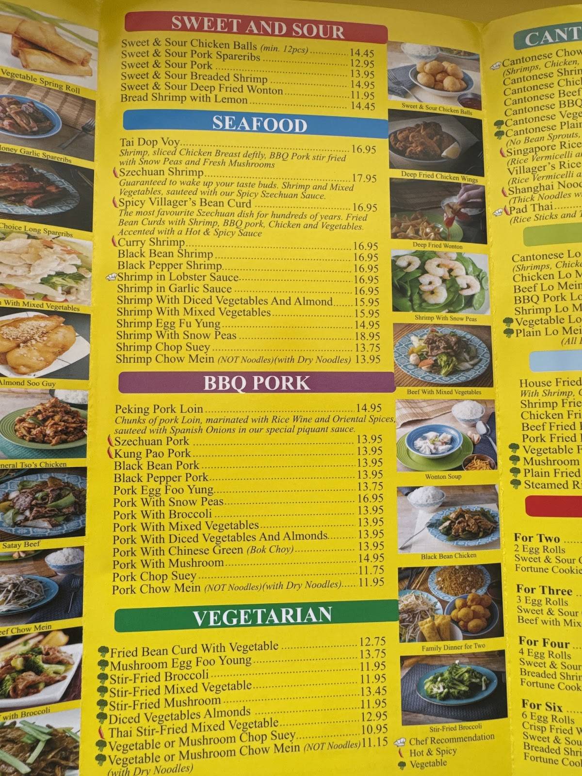 Menu de Chef Chan
