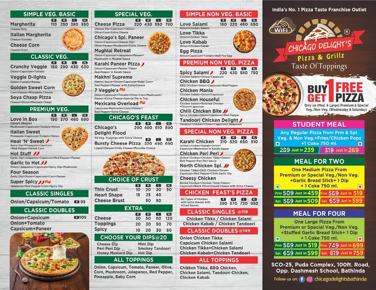 Chicago Delights Pizza & Grillz menu