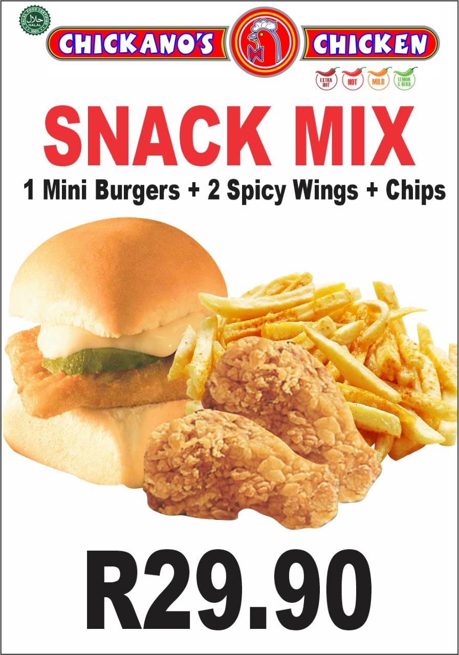 Menu at Chickanos Chicken Lydenburg restaurant, Lydenburg, Shop 3
