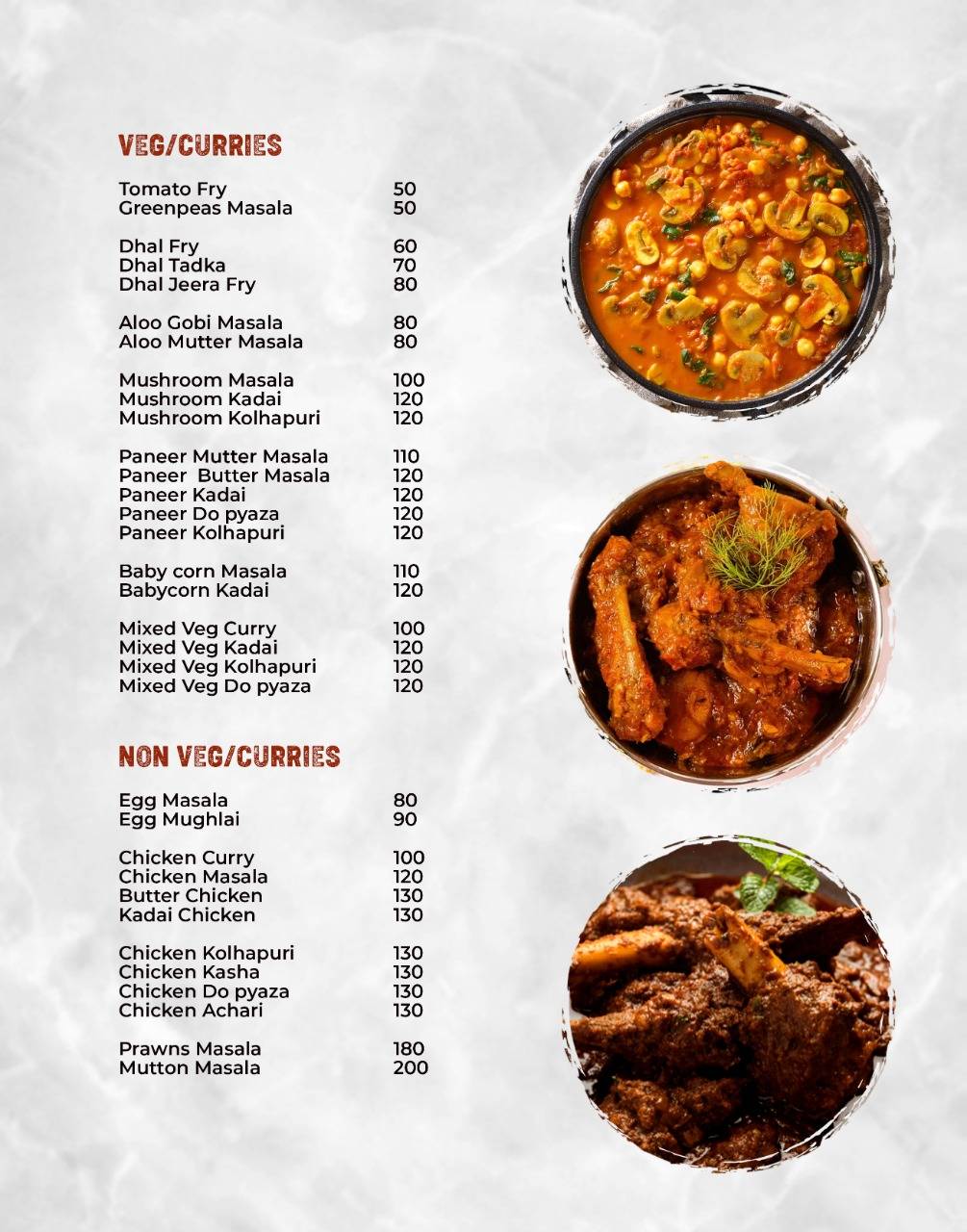 CHILLOUT CAFE RESTAURANT menu