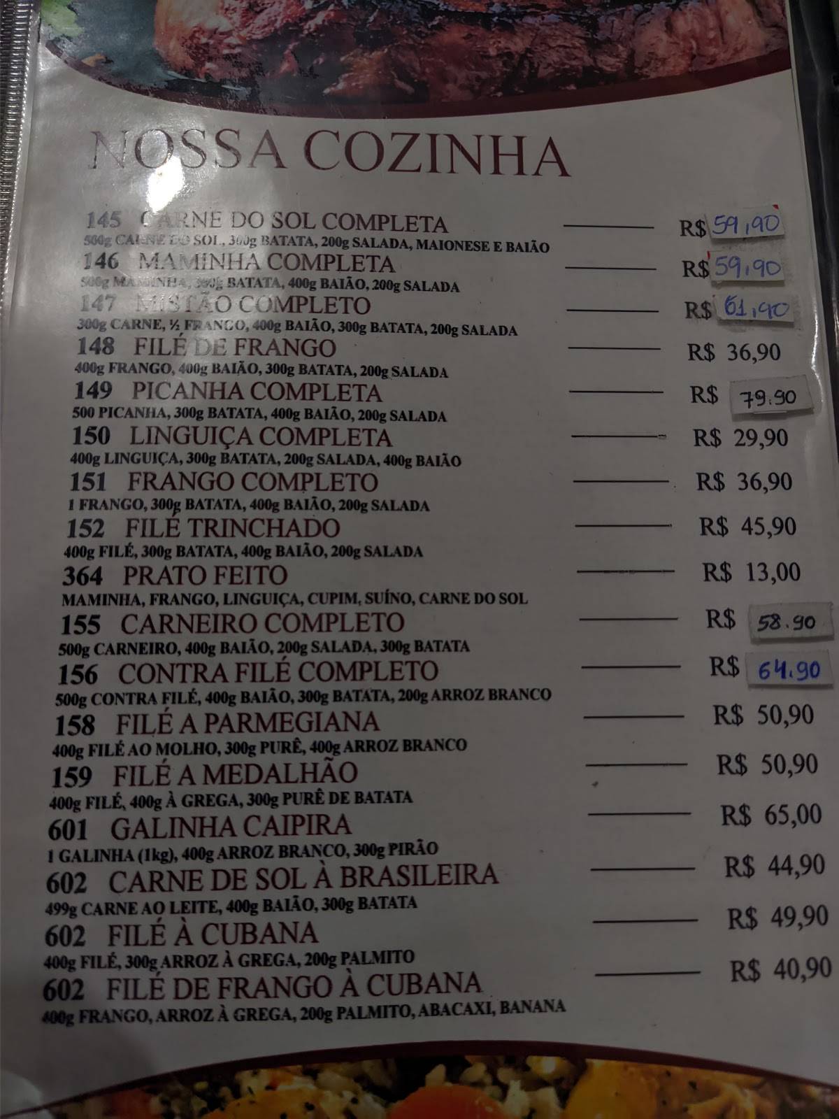 Churrascaria e Pizzaria Ciro Veras cardápio