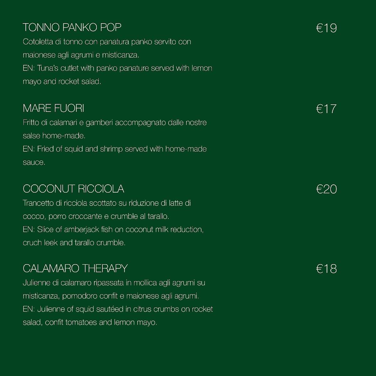 Menu di Ci Vulia 