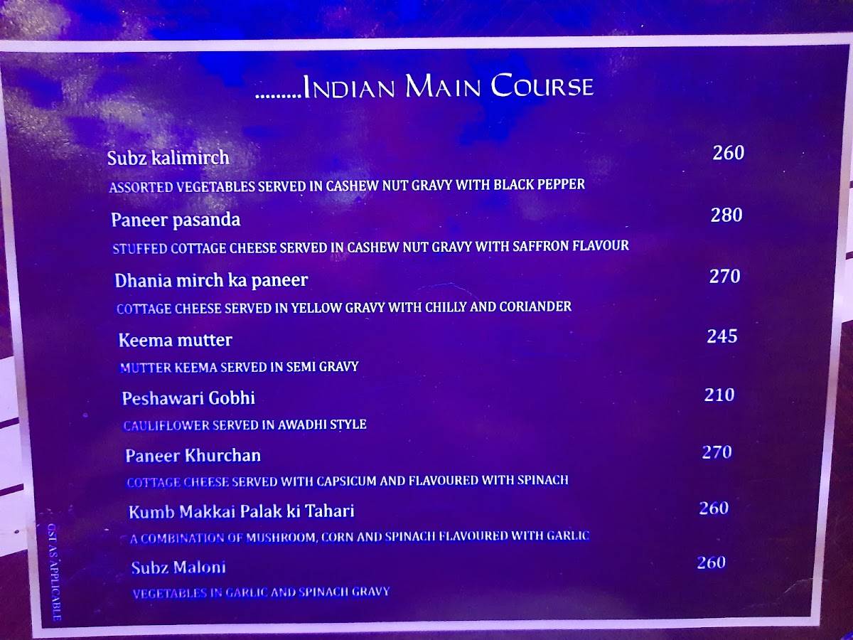 Clove 99 menu