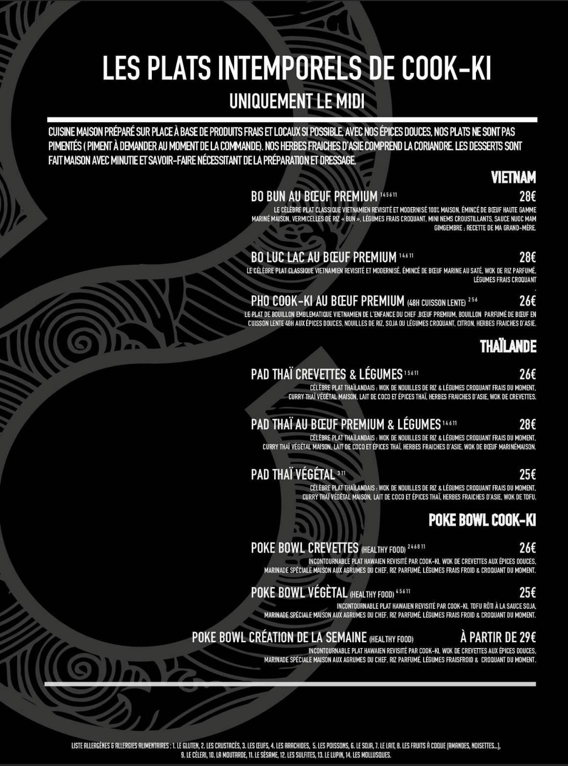 Menu de Cook-Ki