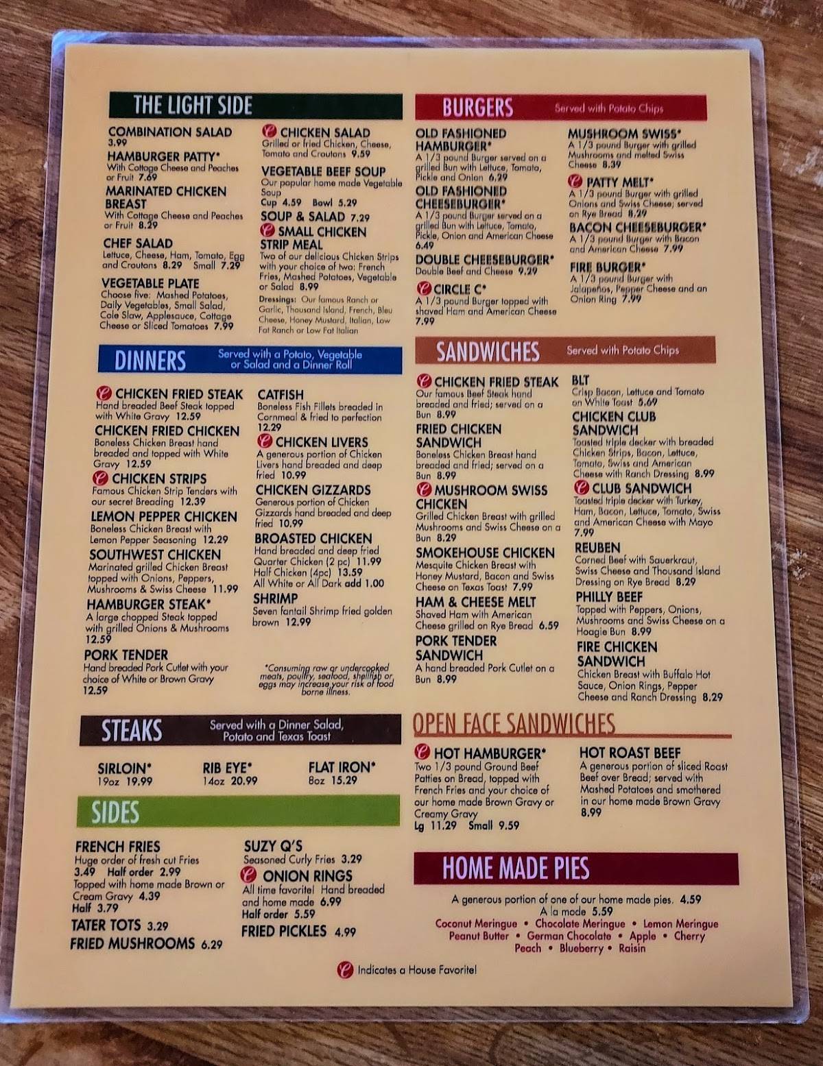 Menu at Copan Restaurant, Copan, US75