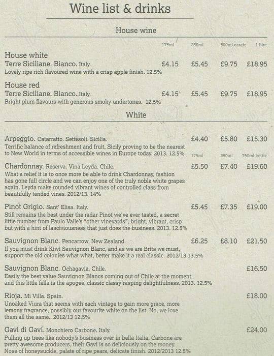 Menu at Croma Prestwich restaurant, Manchester, 30 Longfield Centre