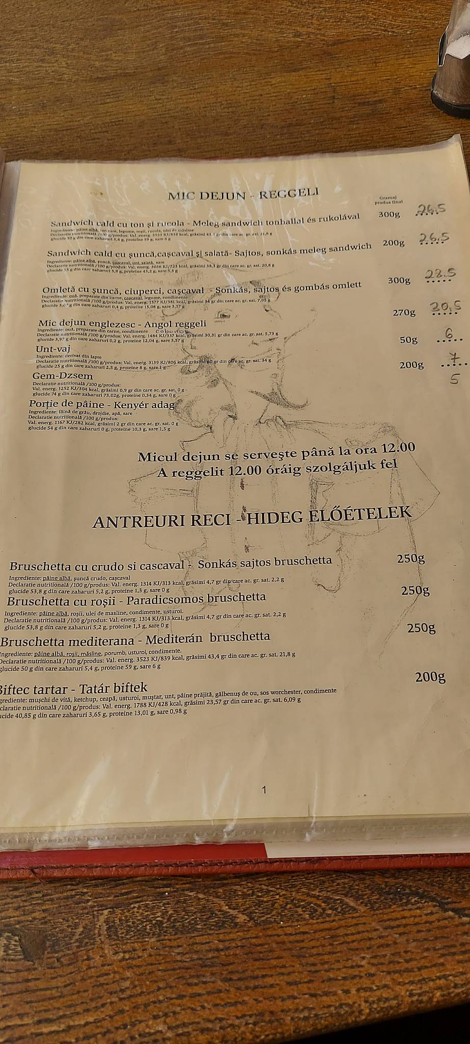Menu de Cyrano