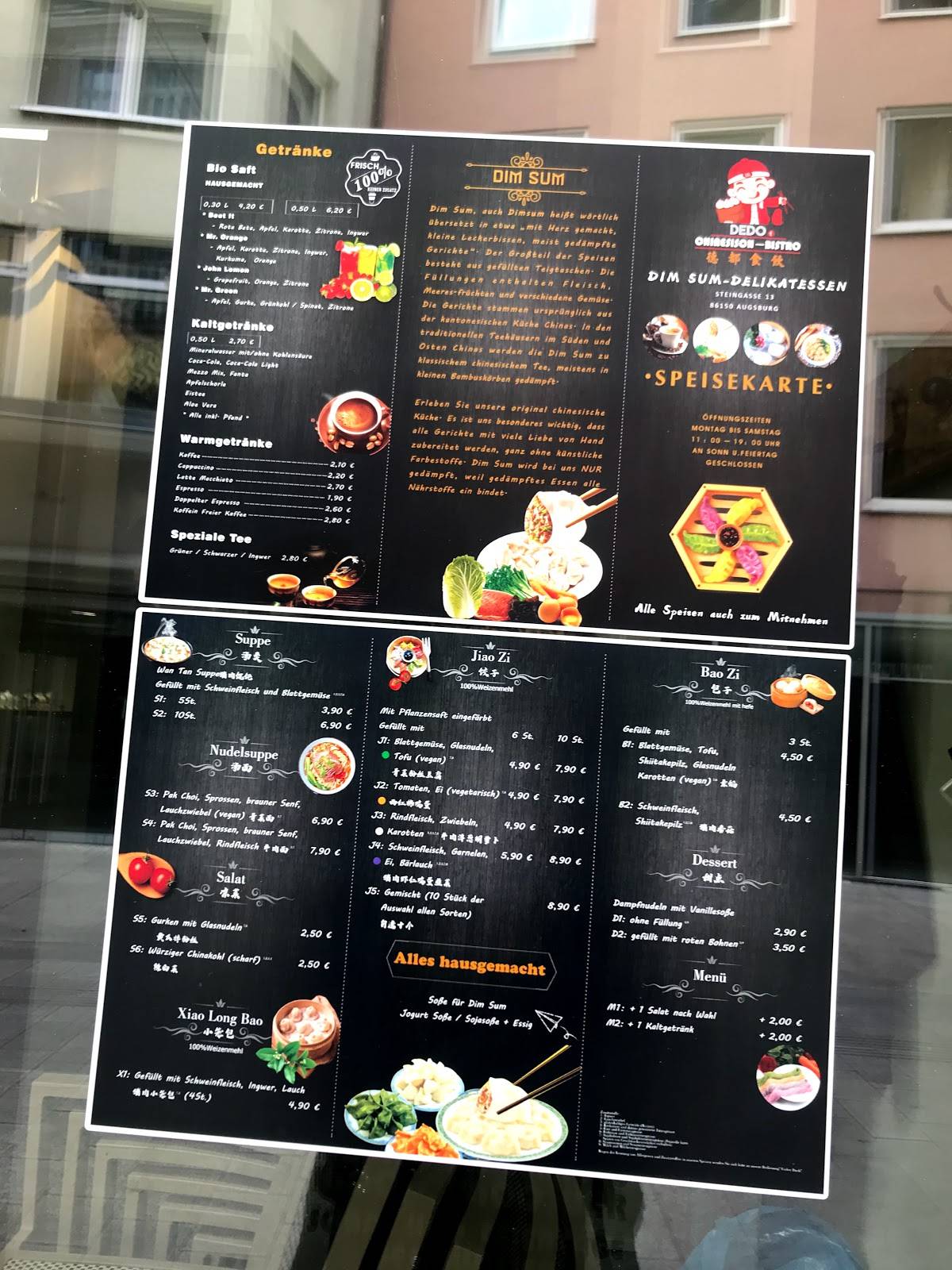Dedo Dim Sum Augsburg Speisekarte von Chinesisches DIM SUM-DELIKATESSEN restaurant, Augsburg