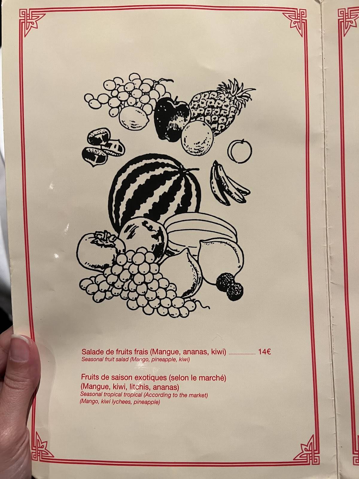 Menu de Restaurant DIEP