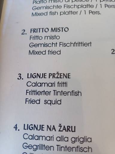 Menu di Restaurant Delfin 