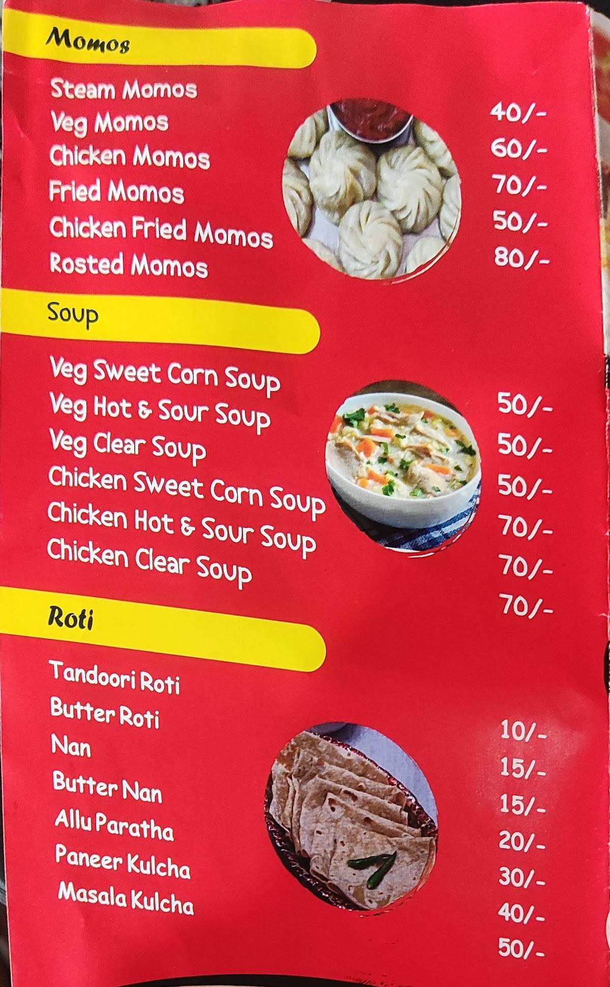 Delhi Spice Roll Hut menu