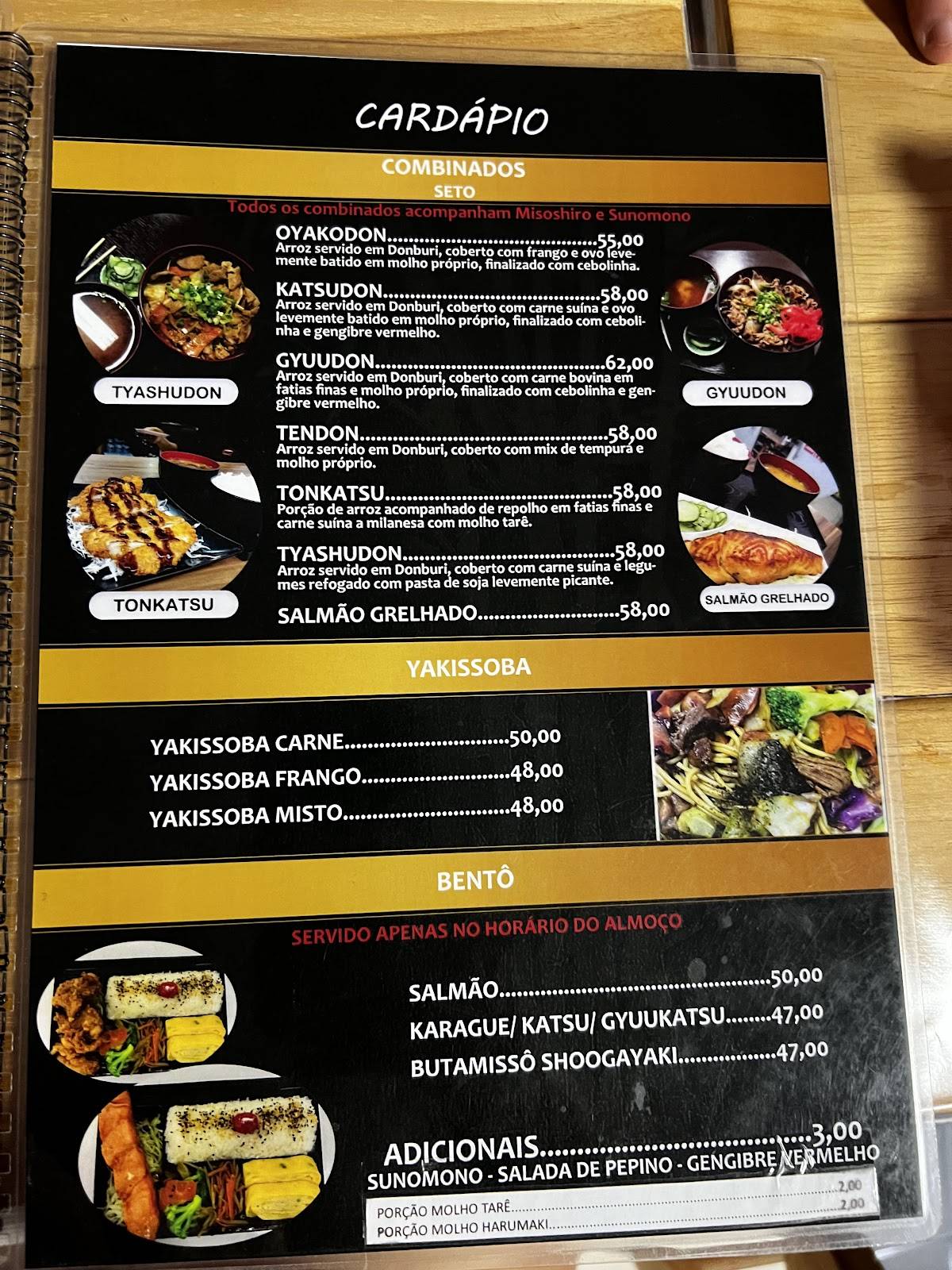 Donburi Manaus cardápio