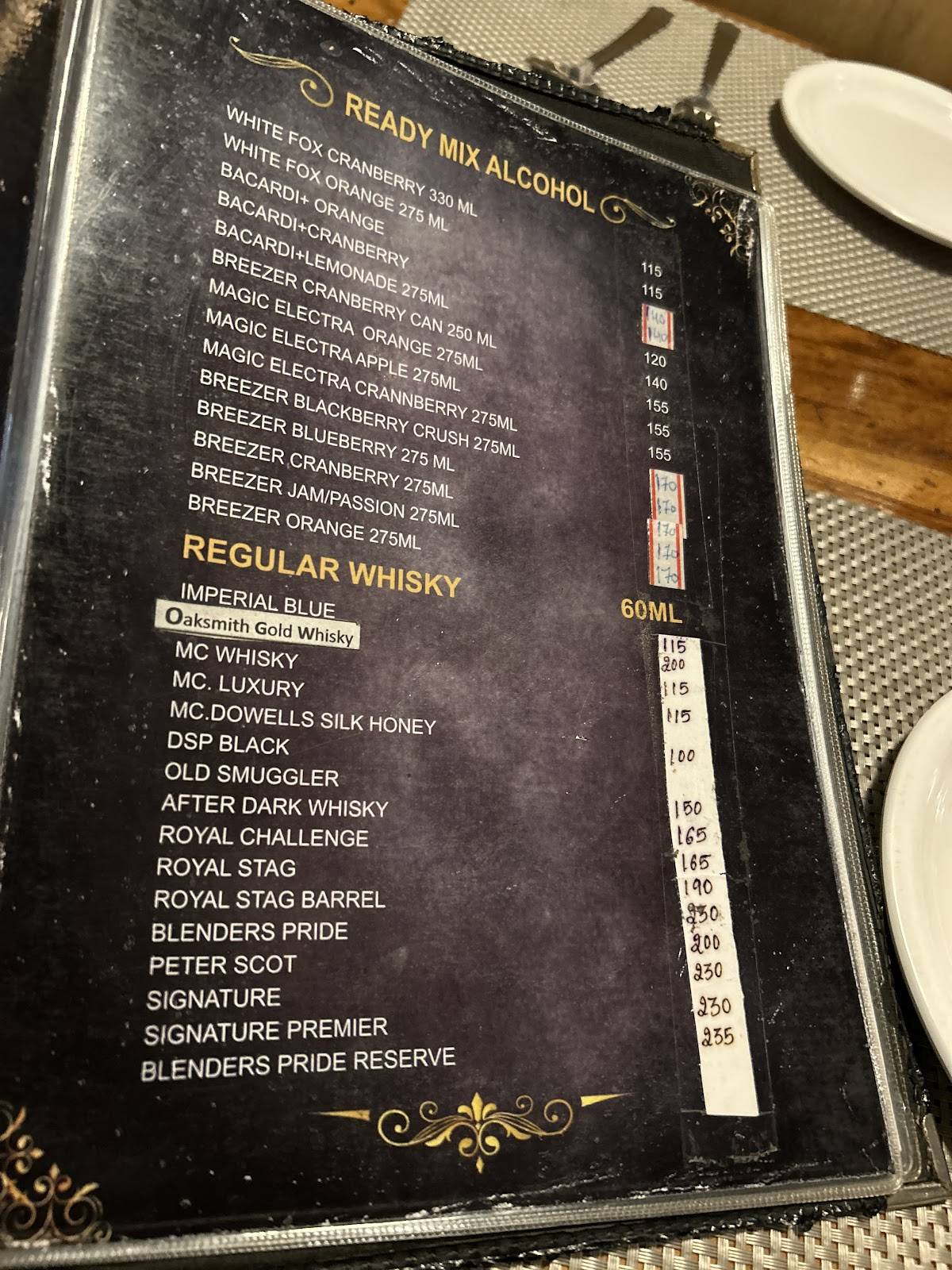 Elements Restobar menu