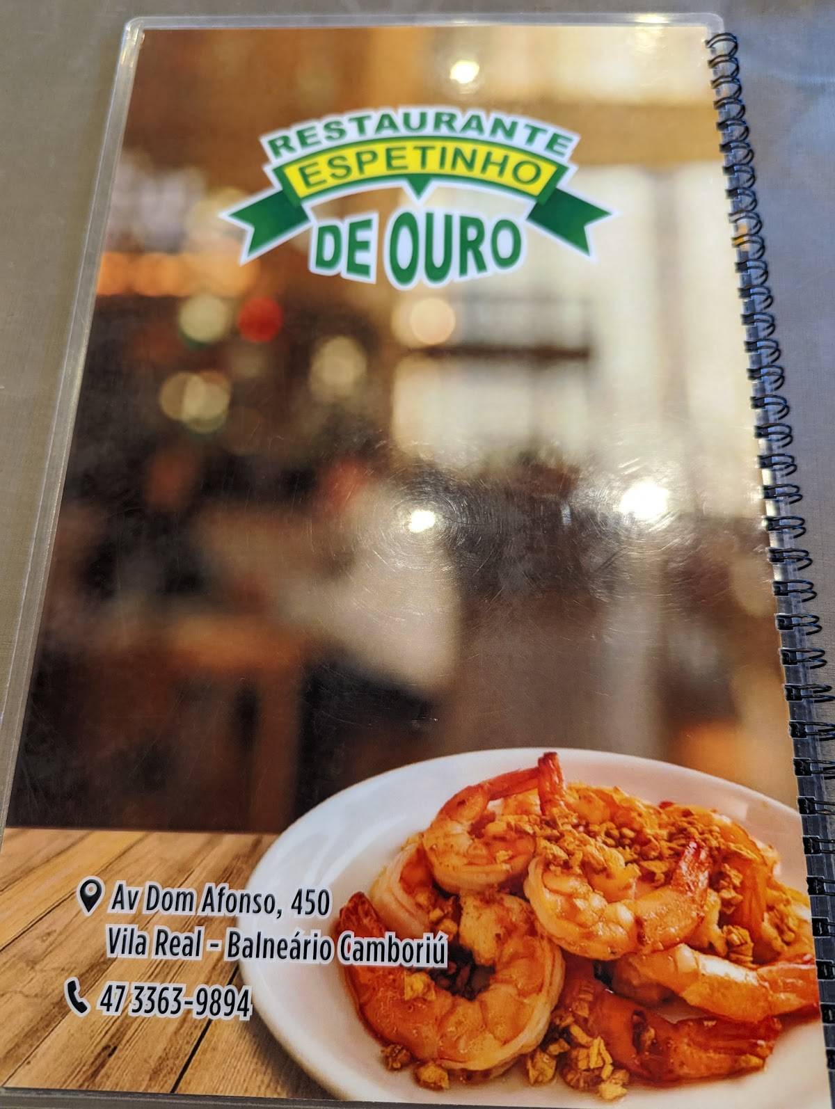 Menu Em Espetinho De Ouro Restaurante Balne Rio Cambori R Dom Afonso