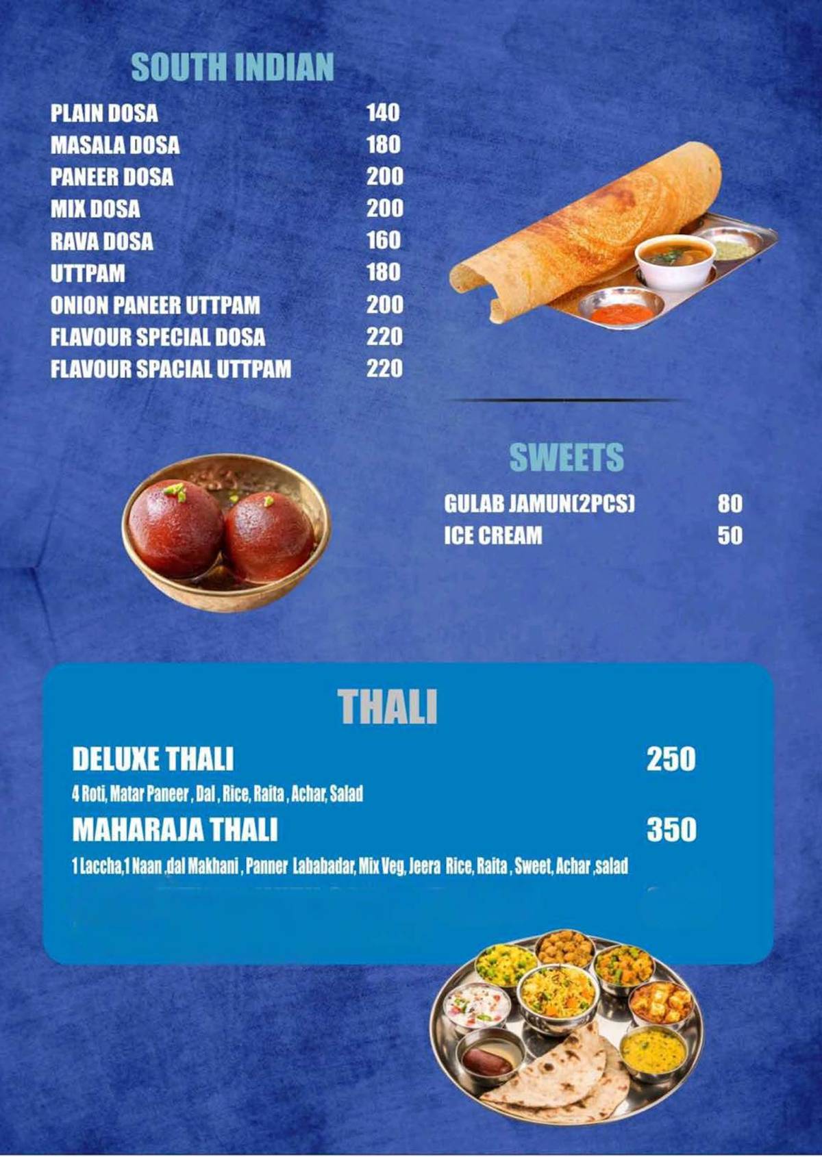 FLAVOURS RESTAURANT { PURE VEG BEST RESTAURANT MATHURA } menu