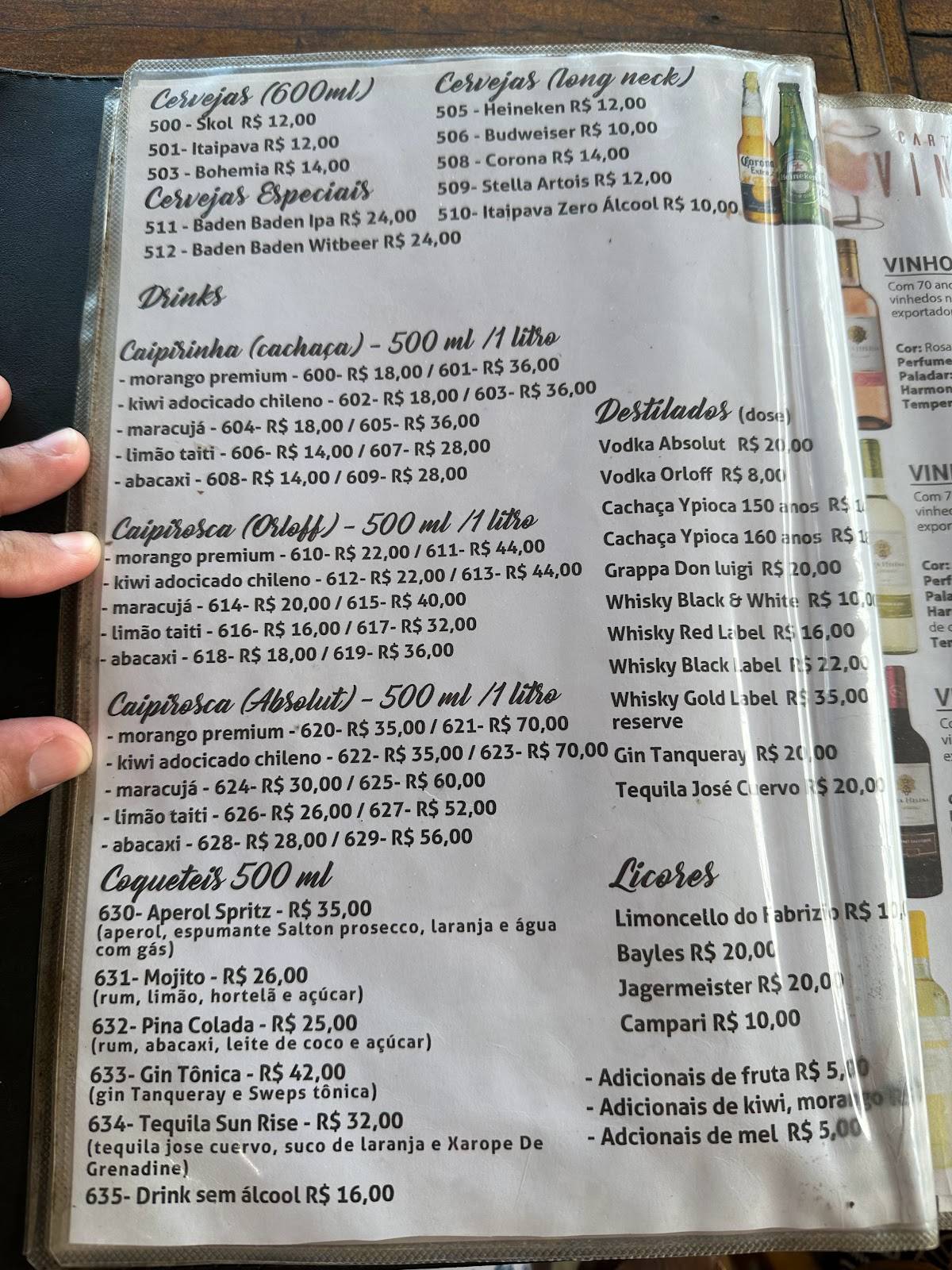 Taverna do Fabrizio cardápio