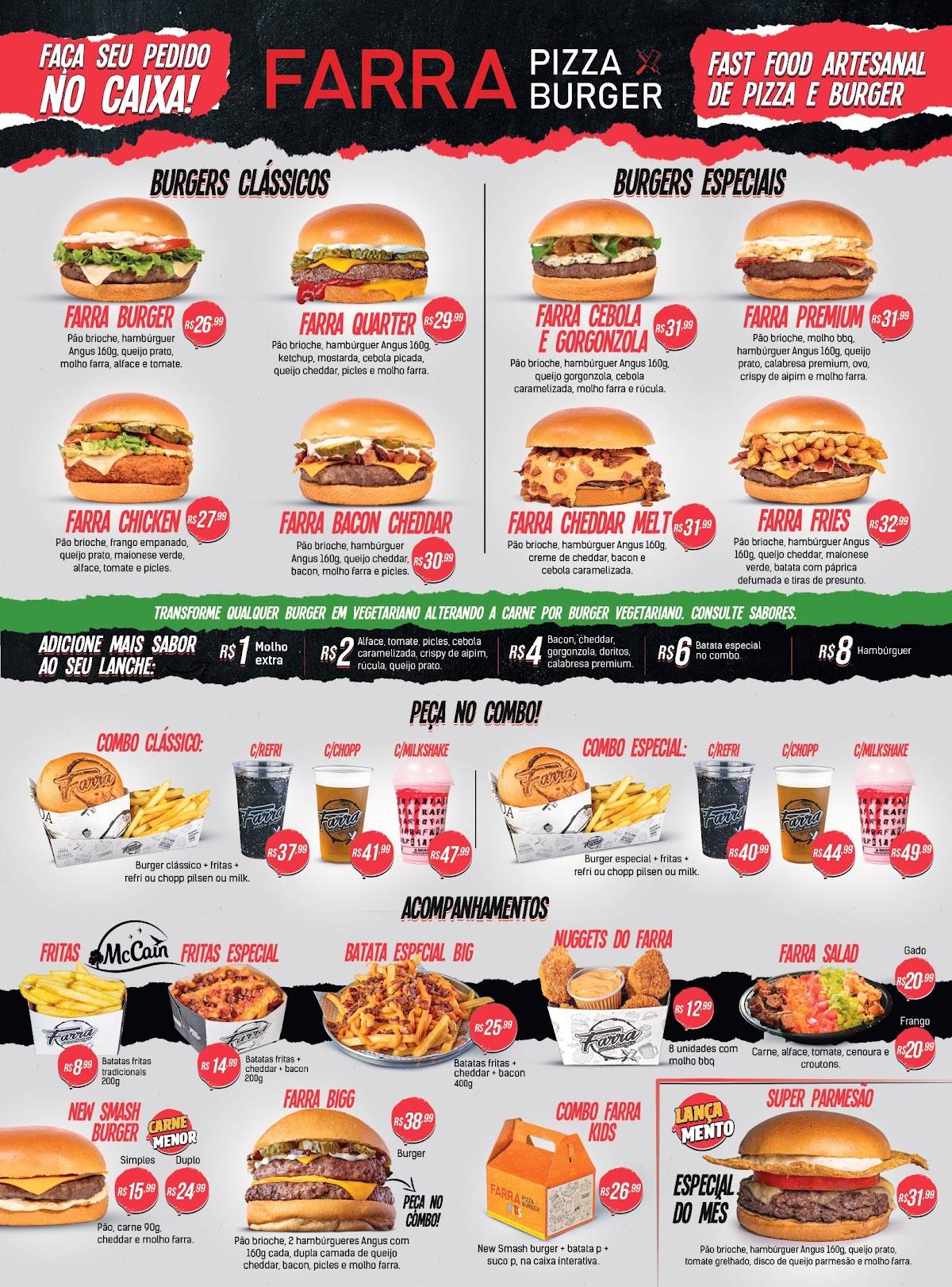 Farra Pizza Burger - Garibaldi cardápio
