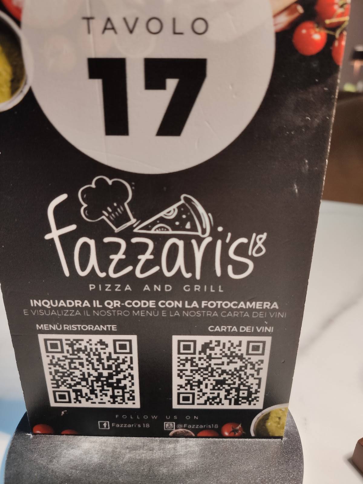 Menu di Fazzari's 