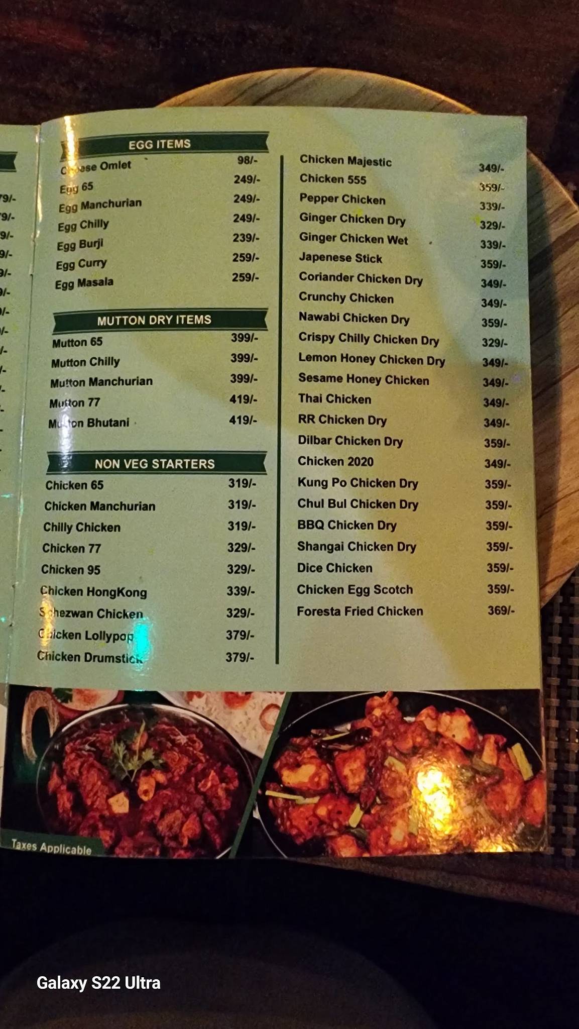 Foresta ( cafe and restaurant ) menu