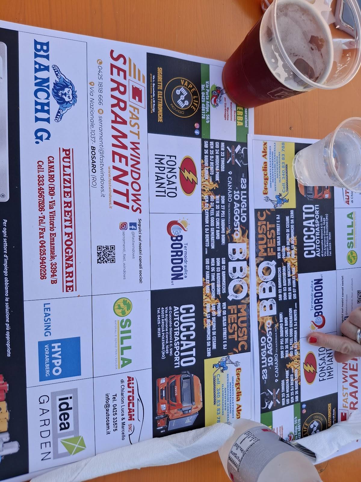 Menu di Fuoco e Fiamme ristorante braceria 