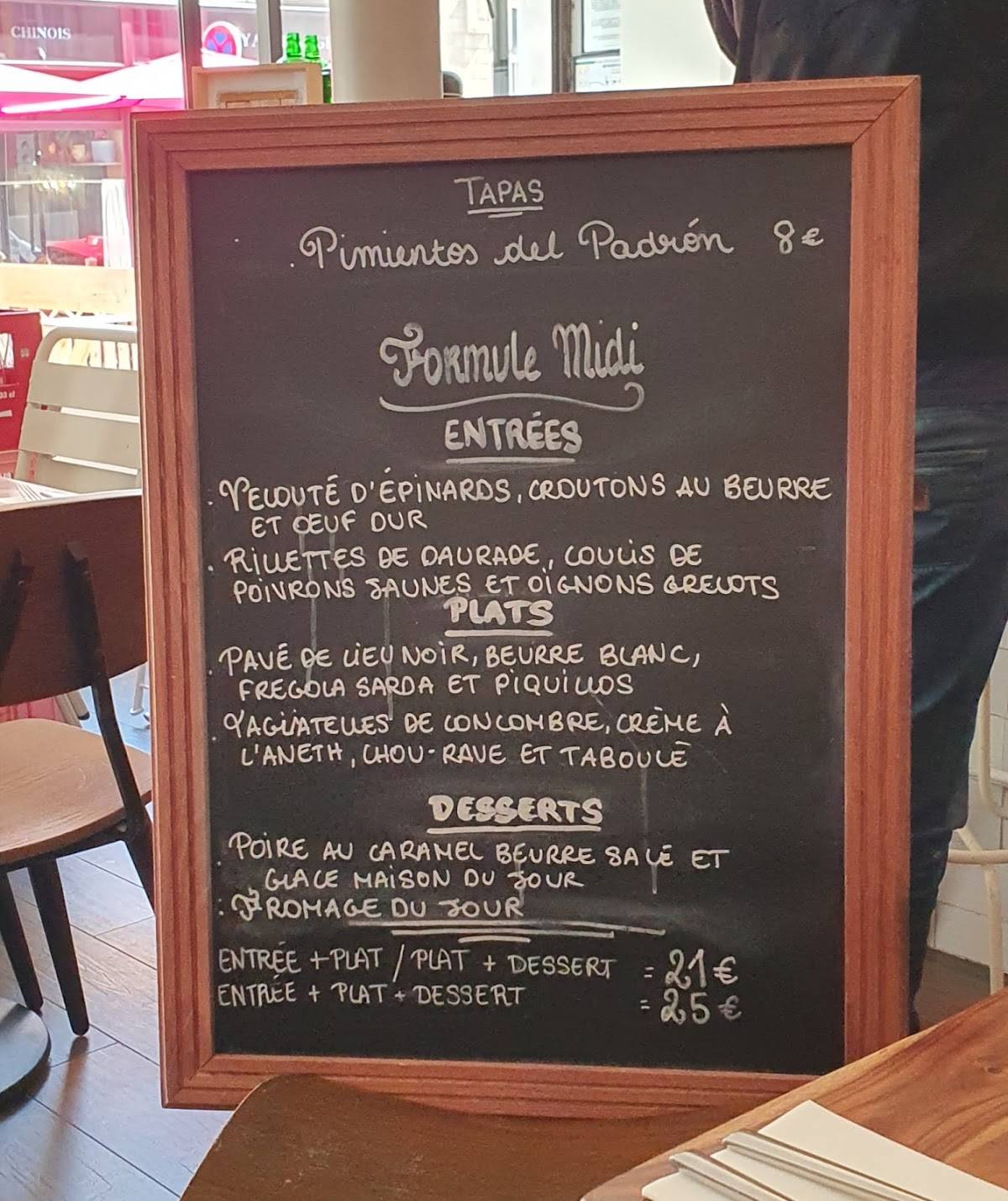 Menu de Restaurant Galerna