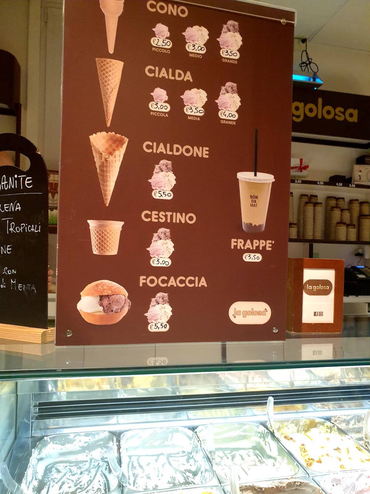 Menu di Gelateria La Golosa 