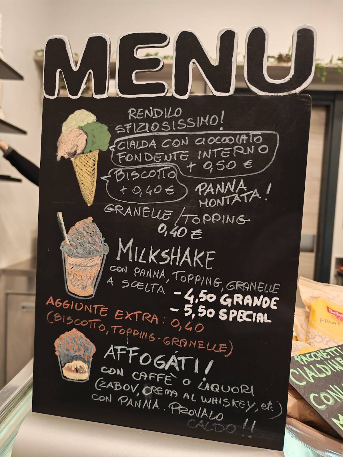 Menu di Gelateria Milano - Gelateria Vegana e Tradizionale Pasticceria Clover 