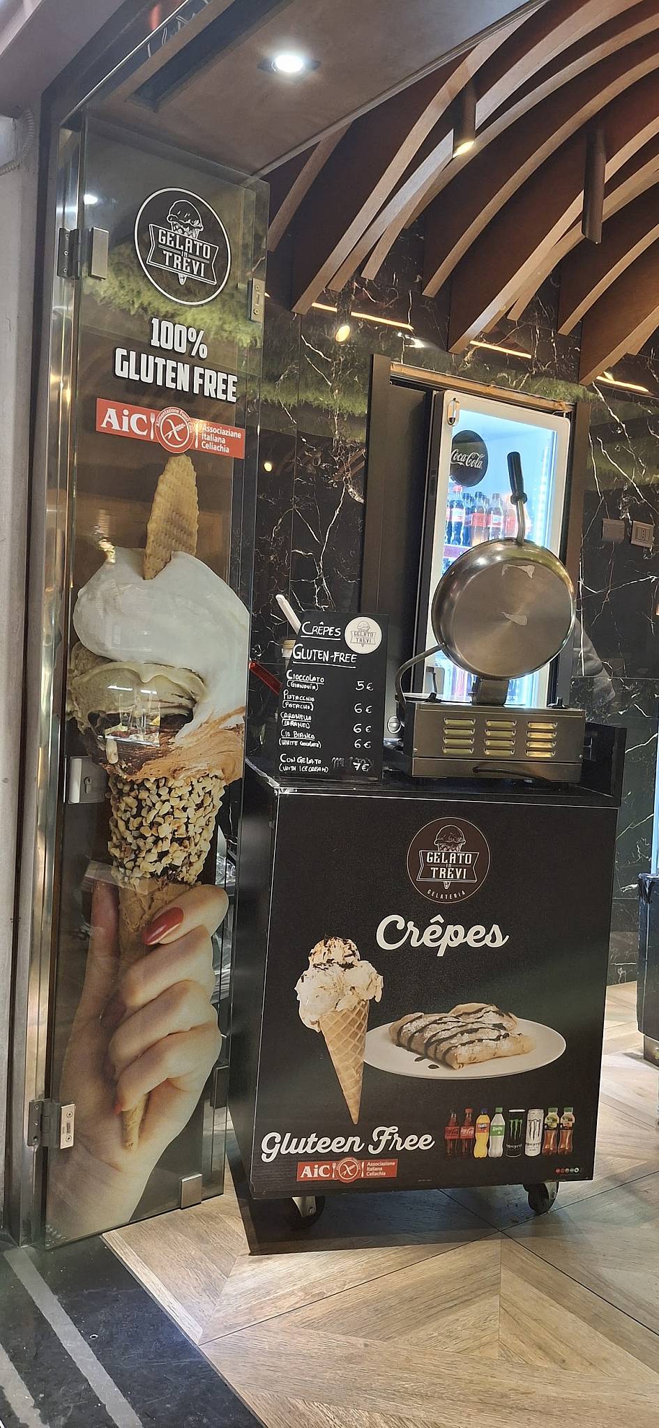 Menu de Gelato in Trevi