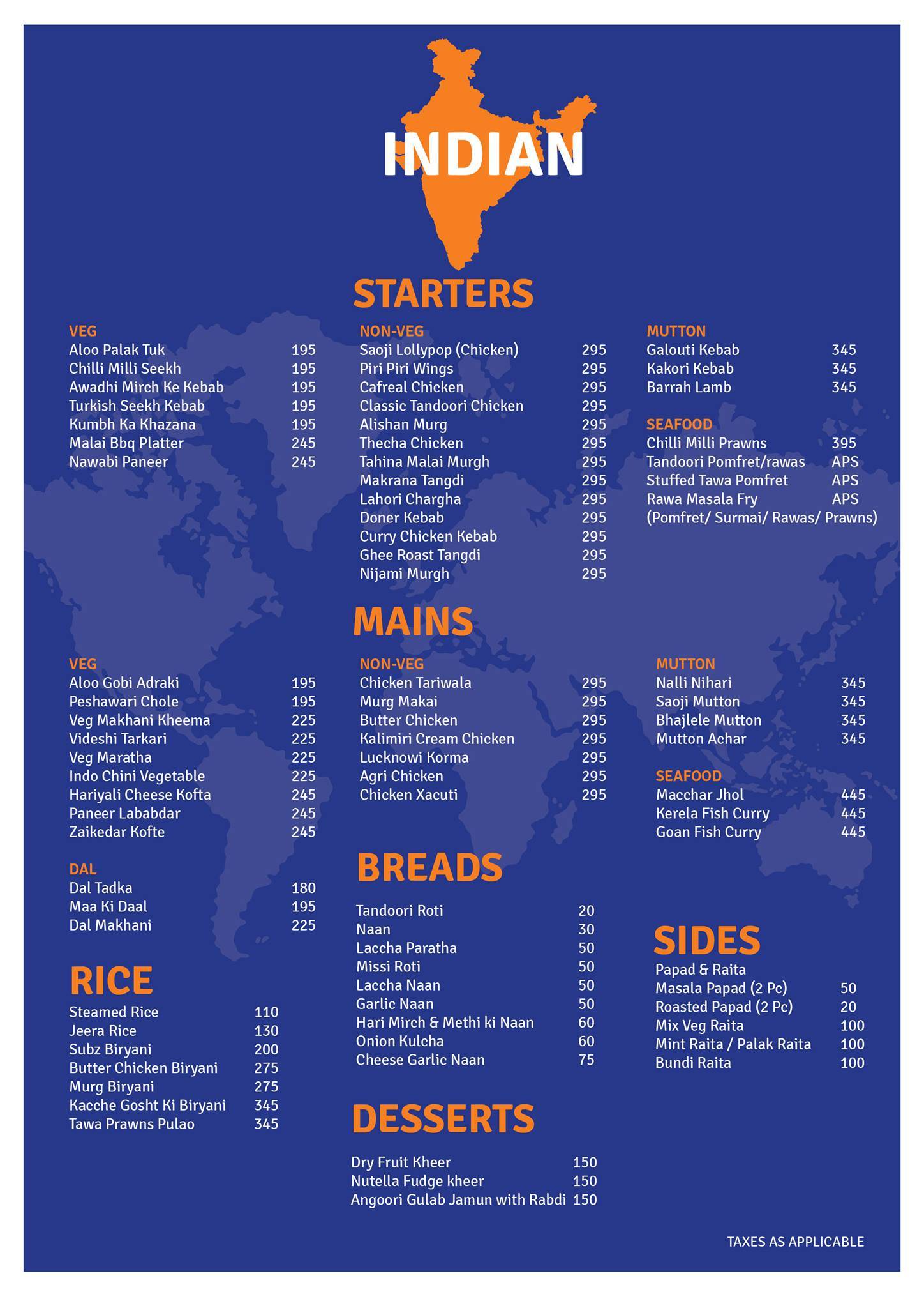 Global Binge by ashraya menu