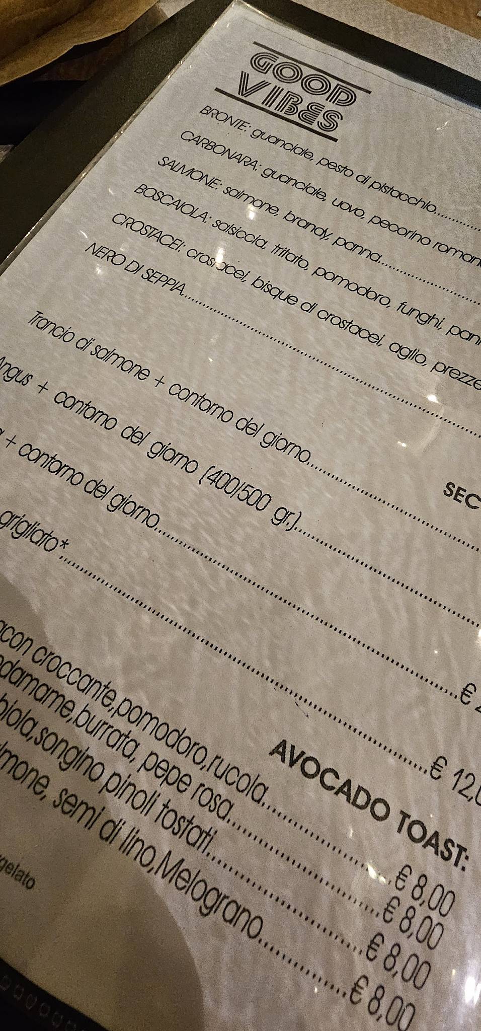 Menu di Good Vibes - Pizza e Cucina 