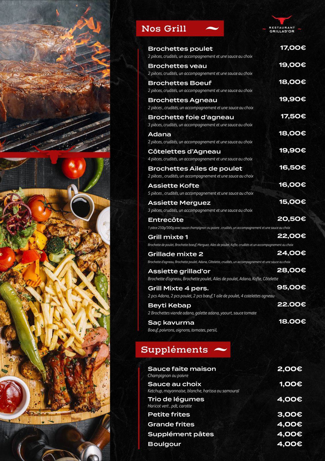 Menu de Grillad’Or