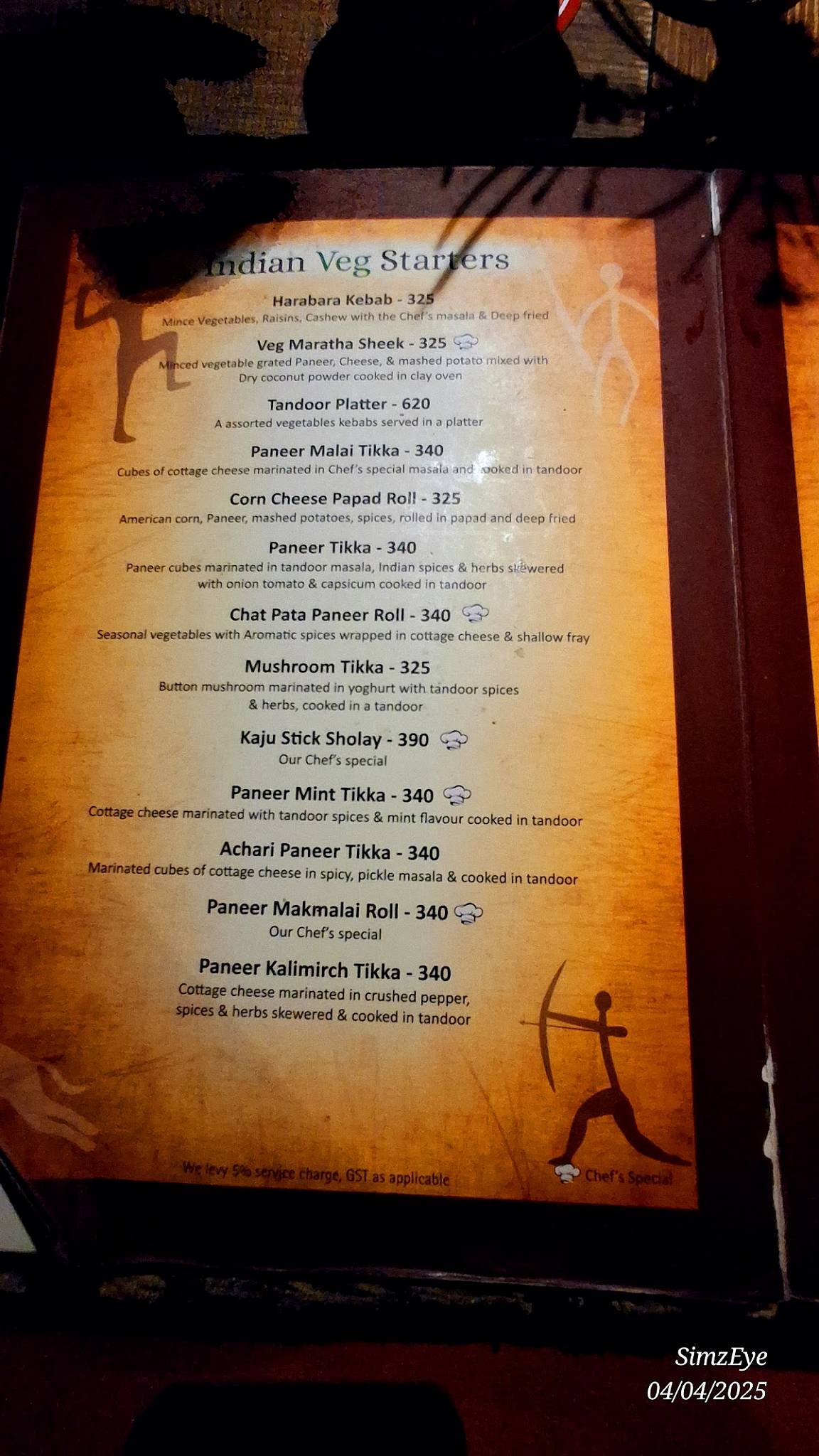 Gufha Restaurant, Mysuru menu