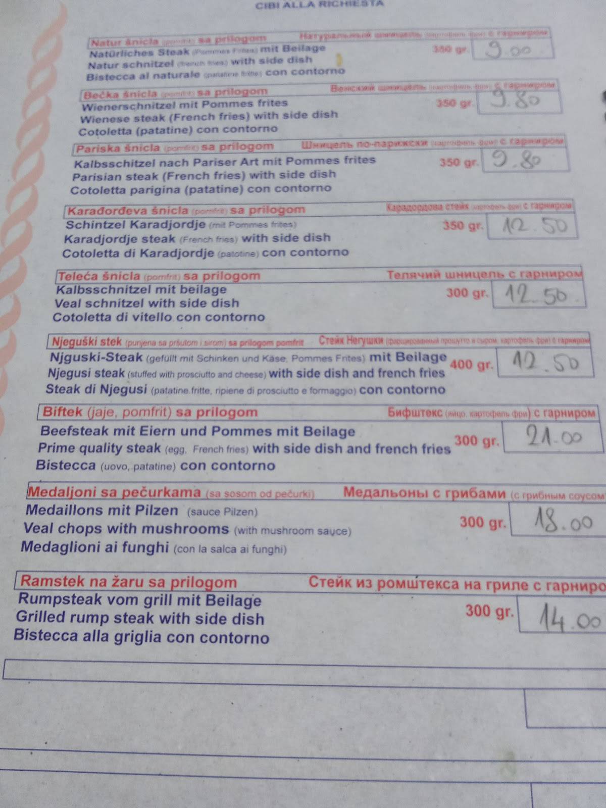 Menu de Gurman
