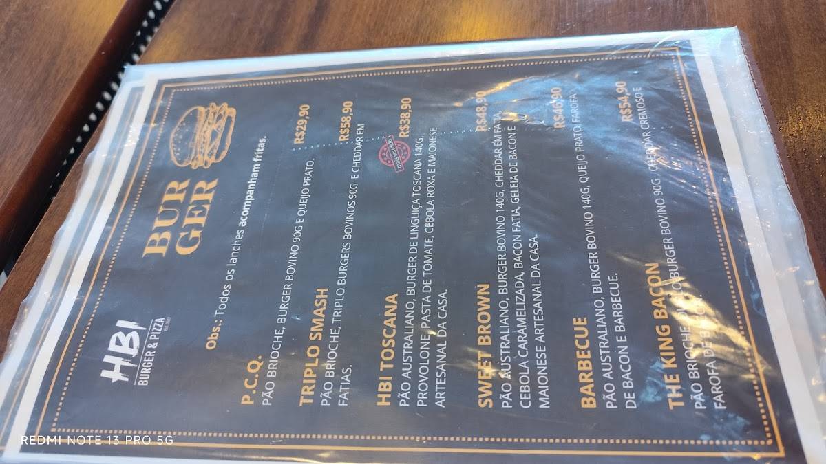 HBI Play House cardápio