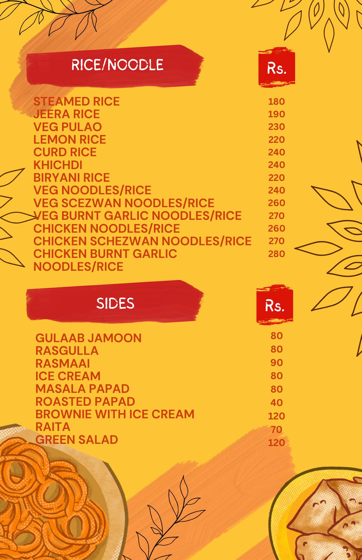 HOT GRILLS menu