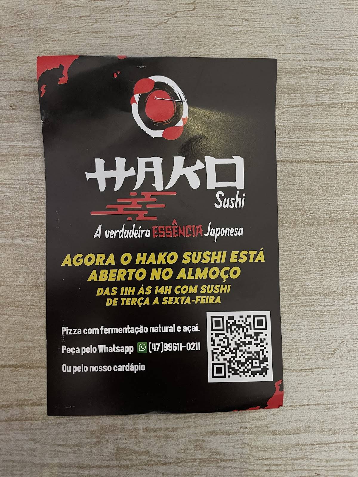 Hako Sushi - Blumenau cardápio