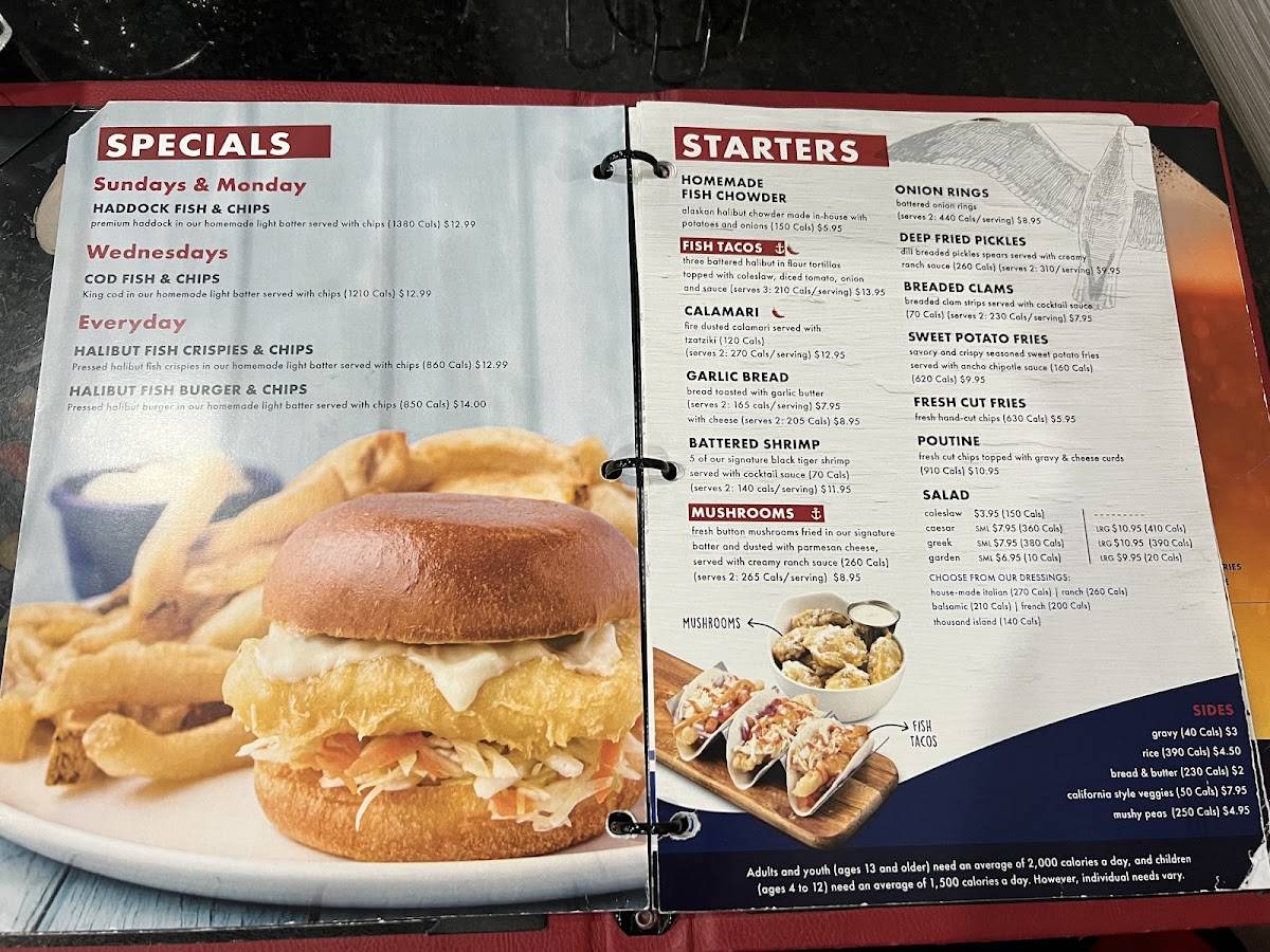 Menu de Halibut House Fish & Chips
