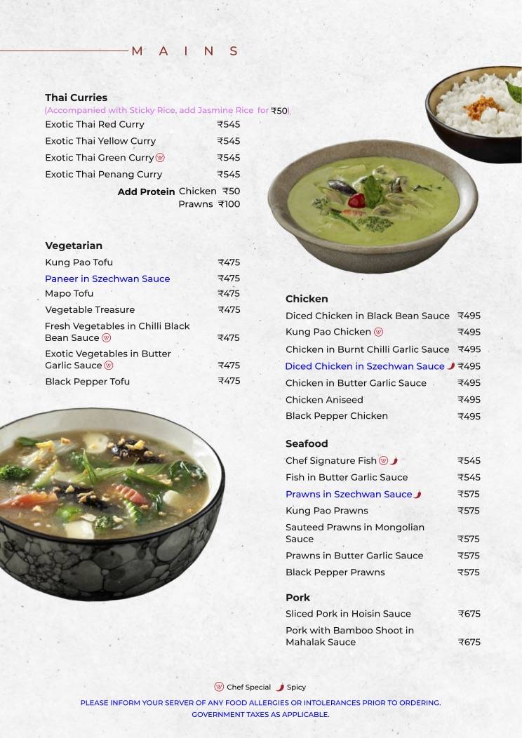 House of Wok, Mohali menu